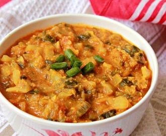 Spring Onion And Cabbage Kurma/Curry
