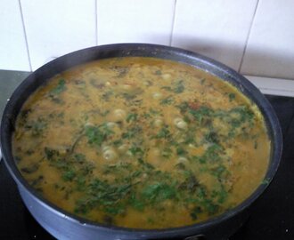 Spinach, Coconut and Lentil Dhal with Turkish flatbreads