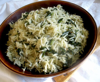 Spinach Rice (Palak Pulao)