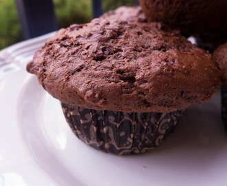 Dark Chocolate Black Cherry Muffins