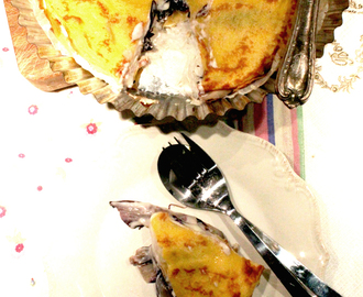 Millefeuille des crêpes avec chicorée rouge de Trévise et crème de Gorgonzola