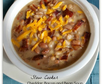 Recipe for Slow Cooker Cheddar, Bacon and Bean Soup