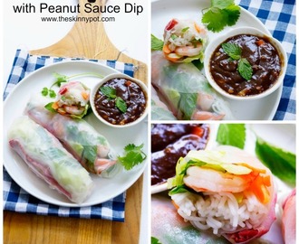 Vietnamese Style Spring Rolls and Peanut Dipping Sauce