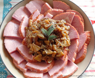 …Thanksgiving Ham with Apple and Bacon Chutney