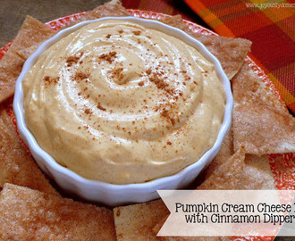 Pumpkin Cream Cheese Dip with Cinnamon Dippers