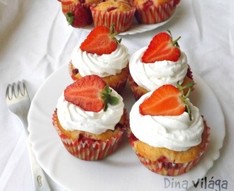 Epres  muffin és cupcake / Strawberry cupcake, muffin