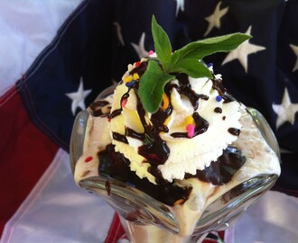 Fourth of July Ice Cream Sundae