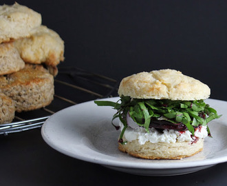 Beet and Goat Cheese Biscuit Sandwich