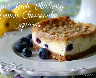 Delicious Blueberry and Lemon Cheesecake Squares