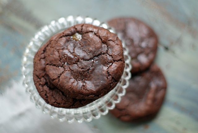 Chocolate Chip Cookies mit Caramel Fleur de Sel – Füllung