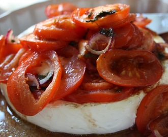 Varm Brie med tomatsallad