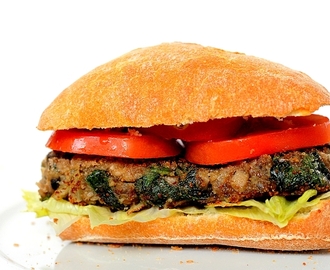 Recept: Vegan burger met champignon en spinazie