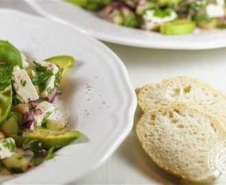 Salade van kikkererwten en feta volgens Dagny Ros