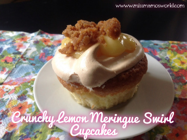 Crunchy Lemon Meringue Swirl Cupcakes