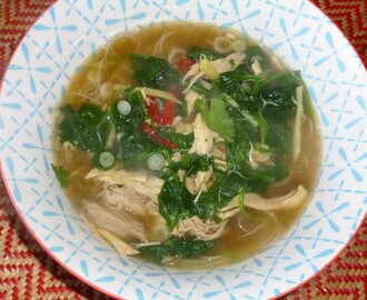 Leftover Roast Chicken Asian Noodle Soup Recipe