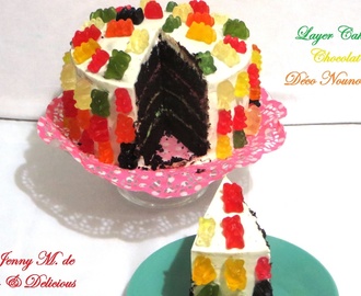 Layer cake Chocolat - Déco Nounours