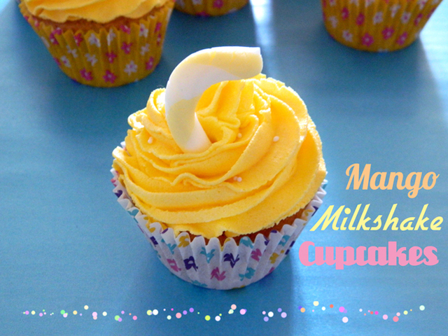 Mango Milkshake Cupcakes