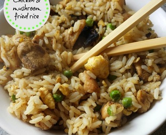 Recipe - Chicken & mushroom fried rice
