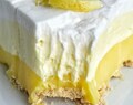 {no bake} Triple Layer Lemon Pudding Pie