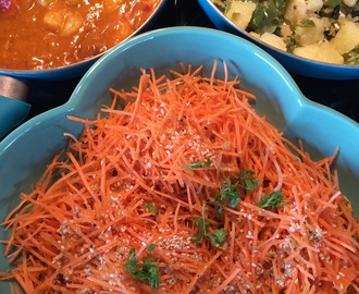 Frisse wortelsalade voor bij currygerechten