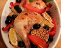 Pieczony kurczak z warzywami  w stylu śródziemnomorskim