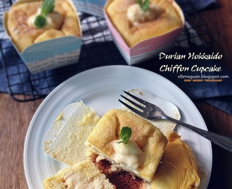 Durian Hokkaido Chiffon Cupcake - 榴莲北海道蛋糕