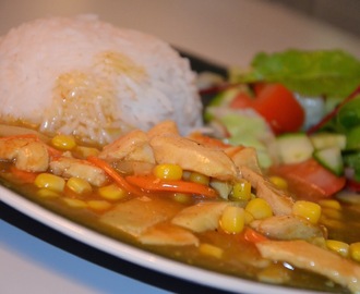 Kinesisk kycklinggryta med curry
