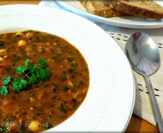Spicy Chorizo, Chickpea and Spinach Soup (includes Thermomix method)