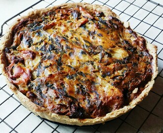 Vegan Spinach Quiche (on a Rye, Rapeseed and Spelt...