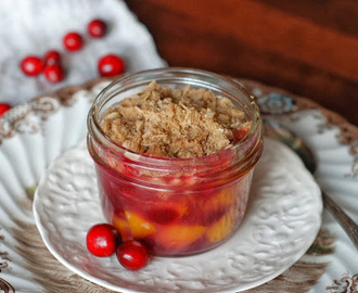 Peach Cranberry Crisp and $100 Crate & Barrel Gift Card Giveaway