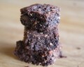 Chocolade-pindakaas brownie (vegan)