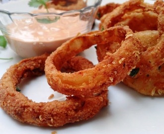 Onion rings - Anéis de cebola empanados crocantes