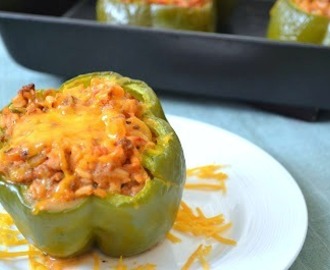 Stuffed Peppers with Ground Beef and Rice (Gluten-Free)