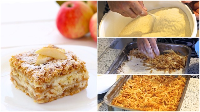 Jednoduchý vrstvený jablkový koláč so škoricou z jedného plechu, ktorý urobíte aj počas varenia obeda