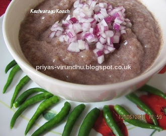 Kezhvaragu Koozh/Ragi Koozh/Finger Millet Porridge