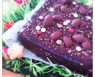 Gâteau chocolat caramel et son glaçage chocolat pour Pâques (gluten free)