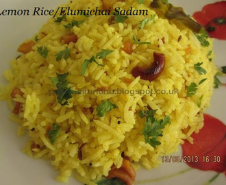 Lemon Rice/Elumichai Sadham –South Indian Special