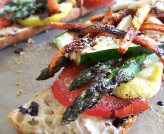 Grilled Vegetable Sandwich w/ Balsamic & Almonds