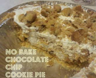 No Bake Chocolate Chip Cookie Pie (Seriously Simple!)