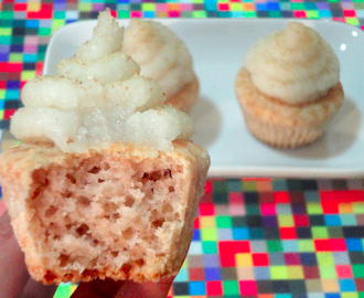 Cupcake de Amêndoas com Coco e cobertura de Beijinho (sem glúten, sem leite, sem ovo, sem soja)