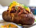 Slow Cooker BBQ Beef Stuffed Potatoes