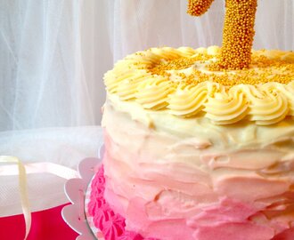 Rózsaszín ombre torta
