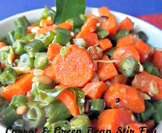 Carrot-Green Bean Stir Fry (Poriyal)