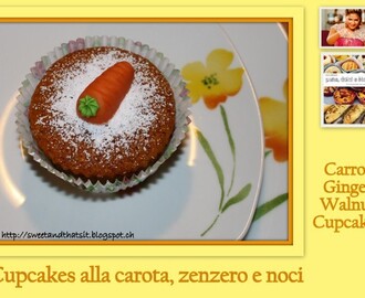 Carrot Ginger Walnut Cupcakes - Cupcakes alla Carota, Zenzero e Noci