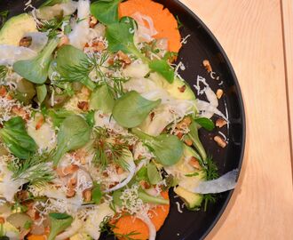 Salade van avocado, zoete aardappel en walnoot – Mr Wilkinsons