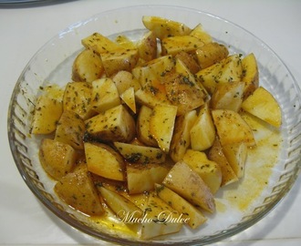 Patatas al microondas con pimentón de la vera