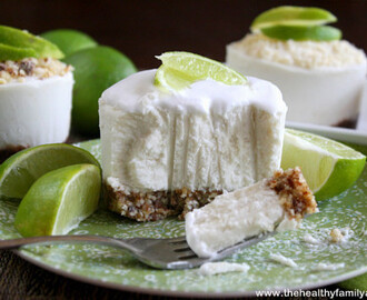 Raw Vegan Key Lime Cheesecake with Coconut Cream Topping