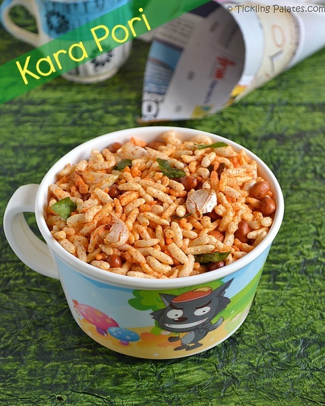 Kara Pori – Masala Pori Recipe – Spicy Puffed Rice / Murmura