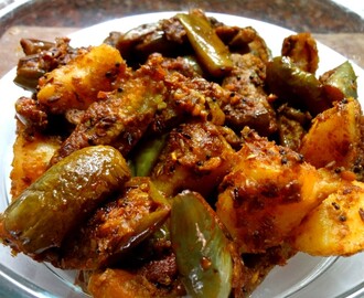 Potato and Eggplant curry    ( Bateta Ringan nu sabzi, Aaloo Baingan ki sabzi )
