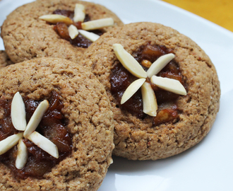 Almond and Pear Thumbprint Cookies
